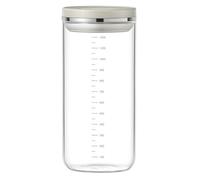 Flaroey Réservoir de Stockage en Verre Borosilicaté à Haute Teneur en Verre Scellé de Type Presse Ensemble de Bidons Ronds Hermétiques L