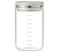 Flaroey Réservoir de Stockage en Verre Borosilicaté à Haute Teneur en Verre Scellé de Type Presse Ensemble de Bidons Ronds Hermétiques M