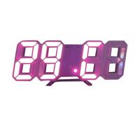 Flaroey Réveil numérique 3D LED Horloge murale Réveil de bureau avec température Convient pour la maison, la cuisine et le bureau A