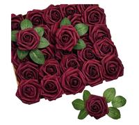 Flaroey Roses Artificielles Fleurs Artificielles à la Recherche de Roses Bouquets de Mariage Centres de Table Nuptiale Douche Fête Décor à, E PE 25 Pièces