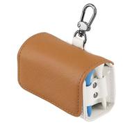 Flaroey Sac pour balles de golf - Couleur bloquée - Pochette magnétique en métal - Boucle de suspension pour 2 balles de golf - Facile à installer - Marron