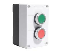 Flaroey Station de Commande de Commutateur Haut-Bas Résistant à la Pluie, Station de Bouton-Poussoir Momentané, Commutateurs à Bouton-Poussoir à Signe Vert Rouge