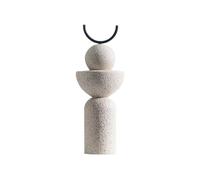 Flaroey Statue Géométrique Abstraite en Grès Ornements d'art Entrée Salon Meuble TV Bureau Décoration de A