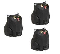 Flaroey Statues de Chat Mignon, à la Main Sculpté Chat Statues Décoration Maison, Chat Poupée Collectibles Cadeaux pour Les Amoureux des