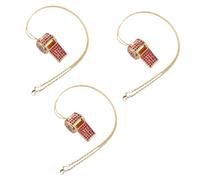 Flaroey Style Collier Rouge, Sifflet D'Arbitre Incrusté de Diamants Exquis, Joli Sifflet en Strass, Sifflet en Métal