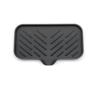 Flaroey Support de Barre de Savon Auto-Drainant en Silicone pour Évier de Cuisine, Plateau de Porte-Savon, Organisateur de Comptoir L Noir
