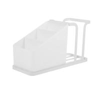 Flaroey Support de tasse et couvercle, organiseur de tasse à café réglable, distributeur de tasse jetable à 3 compartiments avec dosettes de café, facile à installer A