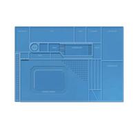 Flaroey Tampon Magnétique en Silicone pour Réparation de Carte Mère de Téléphone Portable et D'Ordinateur avec Tapis de Réparation de Positionnement de Vis Bleu