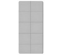 Flaroey Tapis de yoga TPE respectueux de l'environnement, pliable, double face, antidérapant, idéal pour les voyages, pilates et entraînements au sol, gris