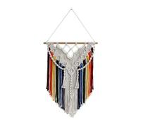 Flaroey Tapisseries Tissées à la Main à Pompons Colorés Tentures Murales de Chambre de Style Nordique Tentures Murales Décoratives pour Séjour chez L' Bohème A