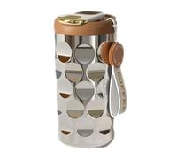 Flaroey Tasse en Acier Inoxydable Doublure en Céramique Épaissie Hautes Valeurs Tasse à Eau Tasse à Diamant Portable Tasse à Café de Voiture Argent