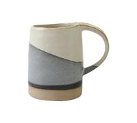 Flaroey Tasse en poterie grossière rétro tendance nationale, tasse à latte noire et blanche, tasse à café de style chinois, tasse en argile