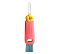 Flaroey Tasse Multi-Fonctionnelle Tasse Bouche Épurateur Rotatif Cuisine Brosse de Nettoyage Gadgets Tasse Couvercle Nettoyant Facile à Installer Facile à Utiliser Rouge