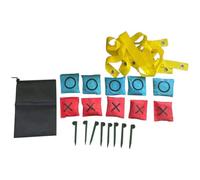 Flaroey Tic Toe Jeu de lancer en tissu avec piquet pour garçons et filles adultes