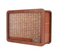 Flaroey Tirelire en Bois pour Enfants Adultes, Tirelire avec Compteur, Boîte D'Économie d'argent, Tirelire avec Cible de Comptage Facile à Installer 3000