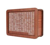 Flaroey Tirelire en Bois pour Enfants Adultes, Tirelire avec Compteur, Boîte D'Économie d'argent, Tirelire Réutilisable avec Cible de Comptage et Facile à Utiliser 20 X 14,5 X 7,6 Cm, E