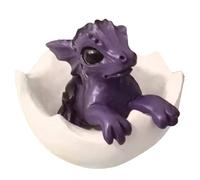 Flaroey Œufs de Dragon Imprimés en 3D, Ensemble D'Artisanat de Décoration de Bureau de Statue de Dragon, Un Cadeau pour Les Collectionneurs de Violets