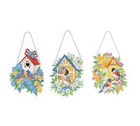 Flaroey Vineuse à Vent Bricolage Peinture Carillon à Vent Double Face Peinture Ornement Suspendu pour Éoliennes 3 Pièces