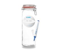 Flaschenbauer - 1 bocal à étrier 2160 ml - Pour conservation, fermentation ou remplissage - Verre avec fermeture métallique - Fabriqué en Allemagne