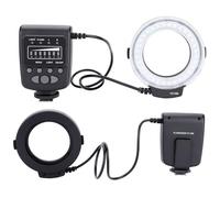 Flash Annulaire LED Macro, 5000K, en Plastique, pour Photographie Rapprochée, Production Vidéo, Photos Animalières et Botaniques