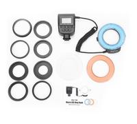 Flash annulaire macro LED HD-130 avec 8 adaptateurs pour appareils photo reflex numeriques Canon, Nikon, Olympus et Panasonic