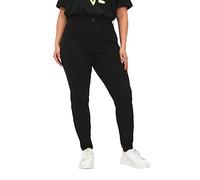 Flash By Zizzi Femmes Grande Taille Jeans Super Slim Taille Haute Taille, schwarz., 48W / 30L