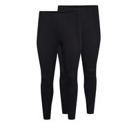 Zizzi Flash by Femmes Grandes Tailles Leggings Coton Lot de 2 Taille, Noir/noir, 54-56 grande taille