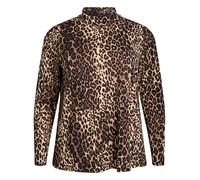 Flash by Zizzi T-shirt 'FLDaje' marron / noir, Taille 5XL-6XL