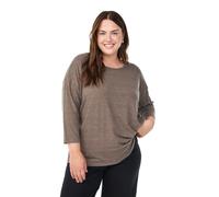 Flash by Zizzi T-shirt 'Flrosey' moka, Taille M