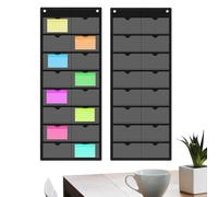 Flash Card Protector - Index Sleeve Organizer, Clear Storage with Quick Access Design, Multi Slot Holder, Study Tool, Index Card Sleeves for Home Library School Classroom Office Learning Use