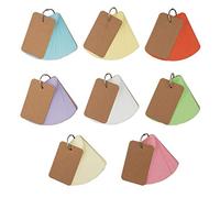 Flash Cards,Blanches Cartes D'apprentissage Vides Carte Mémo Mobile,Multicolores Anneau de Reliure Papier Kraft Index Cards Pour Étude Notes Signet(8 Couleurs 400 Feuilles)