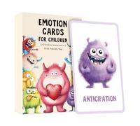 Flash Cards, Emotion Cards, Real Life Compact Storage Rounded Corners Classroom Activity Social Skills, Learning Flashcard for Kid, Girls, Boys, Children 3.03x4.72 inches