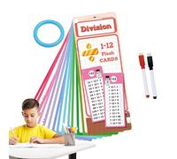 Flash Cards Multiplication - Cartes de table de multiplication | Double face, 2 jouets effaçables à sec pour enseigner de la 1ère à la 3e année