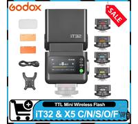 Flash d'appareil photo Godox iT32 iFlash TTL HSS à tête rotative, déclencheur de flash magnétique sans fil TTL X5 C/S/N/F/O/L iT32 and X5 F