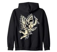 Flash de Tatouage Ailes de Papillon Cupidon Chérubin Sweat à Capuche