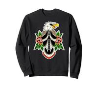 Flash de Tatouage Eagle Roses Sweatshirt