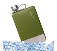 Flash de whisky pour hommes, bouteilles d'eau plate pour voyager,Bouteille d'eau compacte compacte fuite en acier inoxydable | Cantine d'alcool polyvalent pour le camping en plein air de randonnée de