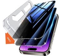 Flash Fit Anti-Spy Tempered Glass Screen Protector For Iphone 14 Pro 6.1 Inches [Pack Of 2] - [New Generation] Ultra Simple Installation, Full Coverage, Anti-Scratch