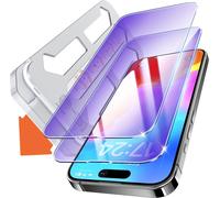 Flash Fit Tempered Glass Anti-Blue Light For Iphone 14 Pro (6.1 Inches), Glass Screen Protector [Pack Of 2] Full Coverage 2.5d Reduces Eye Strain