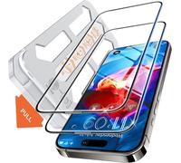 Flash Fit Tempered Glass For Iphone 15/16/14 Pro 6.1 Inch, Screen Protector [Pack Of 2] - [New Generation] Ultra Simple Installation, Full Coverage, Anti-Scratch