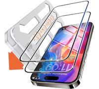 Flash Fit Tempered Glass Screen Protector For Iphone 15 Pro 6.7 Inches [Pack Of 2] Ultra Simple Installation Full Coverage Anti-Scratch