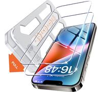 Flash Fit Tempered Glass Screen Protector For Iphone 16e / 13/13 Pro / 14 (6.1 Inches), Glass Screen Protector [Pack Of 2] -13pro Auto Dust-Elimination, Full Coverage, Anti-Scratch, 9h