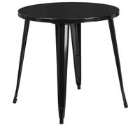Flash Furniture 30RD Table d'extérieur Ronde en métal, Noir, 76,2 cm