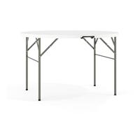 Flash Furniture 48 '' Round Bi-Fold Granite Plastique Blanc Table Pliante