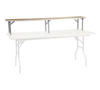 Flash Furniture Amara Rehausseur de Bar en Bouleau avec Pieds argentés 183 x 30,5 x 30,5 cm