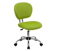 Flash Furniture Chaise de Bureau pivotante à Dossier Moyen en Maille rembourrée avec Base chromée, métal, Vert Pomme, 1 pièce