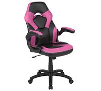 Flash Furniture Chaise de Jeu à Dossier Haut, Fauteuil de Bureau Ergonomique, avec accoudoirs réglables et Tissu en Maille, idéale comme Chaise de Joueur, pour la Maison et Le Bureau, Rose
