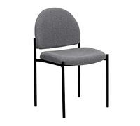Flash Furniture Chaise de réception latérale empilable en Acier, Alliage, Tissu Gris, Lot de 1