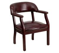 Flash Furniture Diamond Oxblood Chaise de conférence Luxueuse en Vinyle avec Bordure cloutée