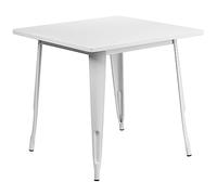 Flash Furniture Felix Table carrée pour intérieur et extérieur, 80 cm, Couleur Blanche
